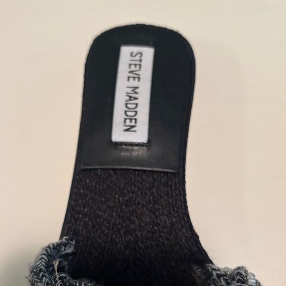 Steve Madden Black and White Braided Sandals - Picture 2 of 6